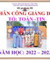 phân công giảng dạy